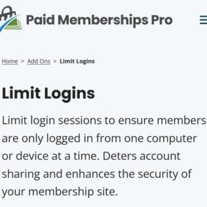 Paid Memberships Pro Limit Logins
