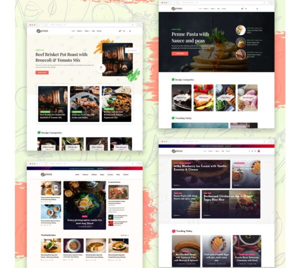 Pivoo - Food & Recipe Blog WordPress Theme