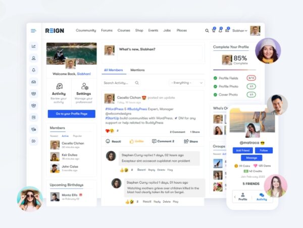 Reign The Ultimate WordPress Social Community Theme