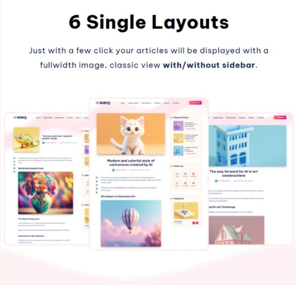 Wavy - Modern & Lightweight Blog for WordPress